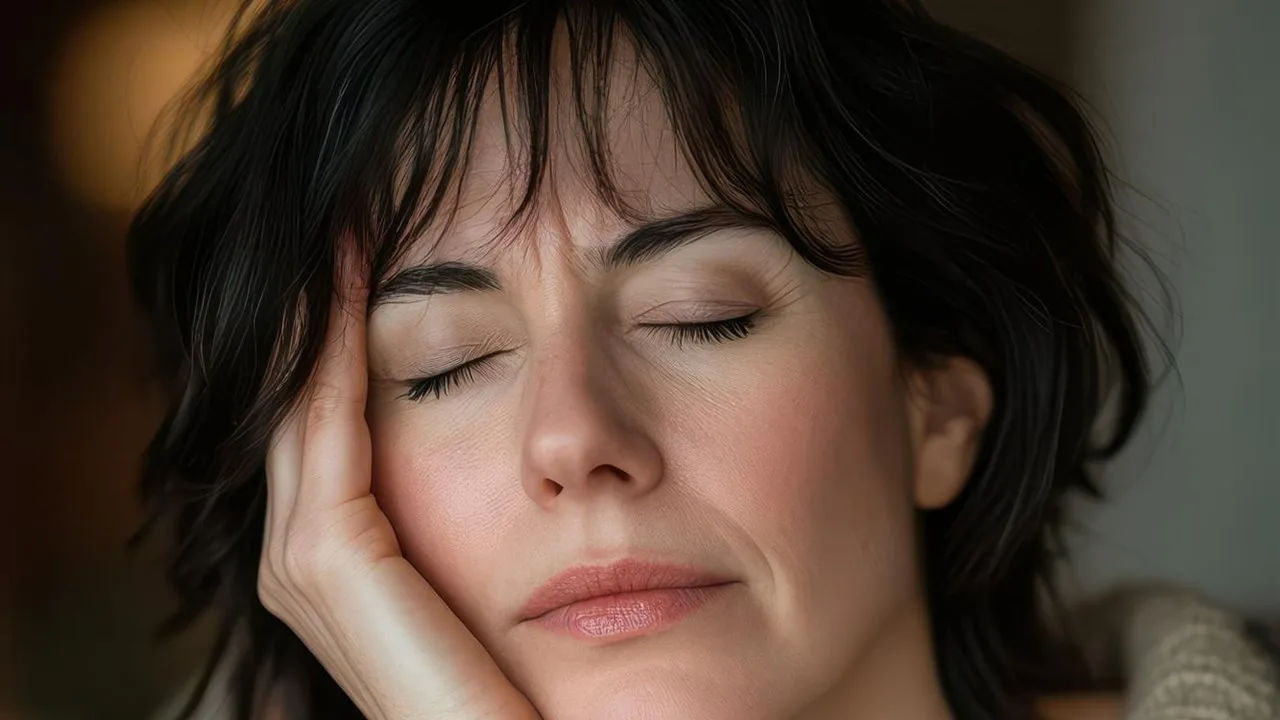 Frau legt die eigenen Hände ruhig an ihr Gesicht - Gesichtsmassage selbst | Beauty Secret Berlin